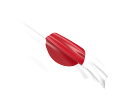 schwenkende flagge von japan. 3D-Rendering png