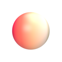 Color gradient sphere. 3d render png