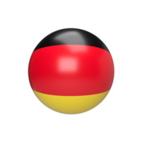 Germania bandiera palla sferico. 3d rendere png