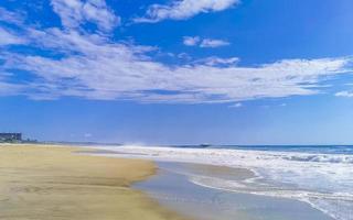 Extremely huge big surfer waves at beach Puerto Escondido Mexico. photo