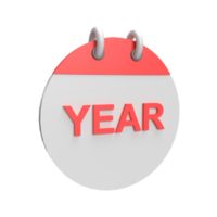 3D Calendar year. Rendered object illustration png