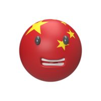 3D-China-Country-Ball. gerenderte Objektillustration png