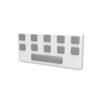 3D Keyboard . Rendered object illustration png