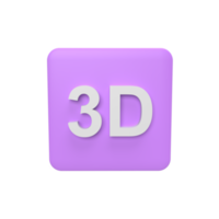 3d bricka knapp . återges objekt illustration png