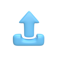 3D Upload icon . Rendered object illustration png