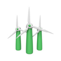 windmolen 3d icoon en symbool concept. geven voorwerp png