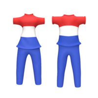 modèle de conception de t-shirt modèle de drapeau de pays. modèle de conception uniforme. illustration de rendu 3d png