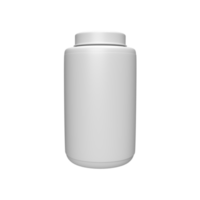 Blank white bottles for product mockup. 3D Render illustration png