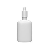 blanco wit druppelaar flessen voor Product model. 3d geven illustratie png