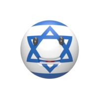 3D Israel country ball . Rendered object illustration png