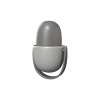 microfone 3D. ilustração de objeto renderizado png