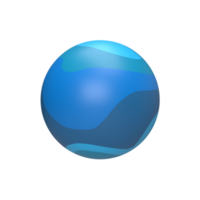 3D Planet Neptune . Rendered object illustration png