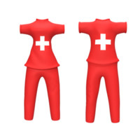 modèle de conception de t-shirt modèle de drapeau de pays. modèle de conception uniforme. illustration de rendu 3d png