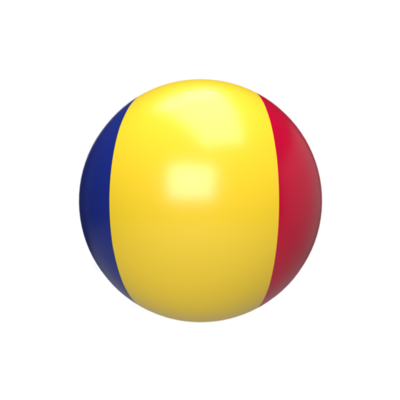 Russia flag in sphere. 3d render 12794352 PNG