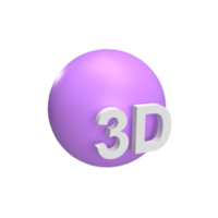 3D round . Rendered object illustration png