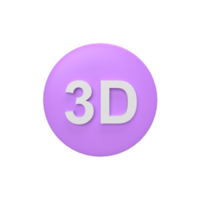 botón de insignia 3d. ilustración de objeto renderizado png