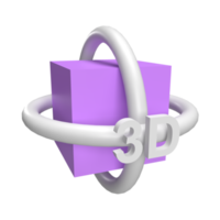 vista de rotação 3D. ilustração de objeto renderizado png