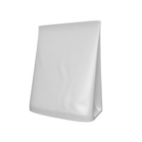 pacote branco em branco para maquete do produto. ilustração de renderização 3D png