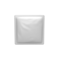 paquete blanco en blanco para la maqueta del producto. ilustración de procesamiento 3d png