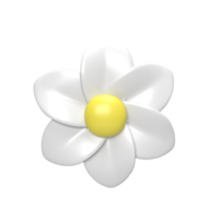 white flower. 3d render png