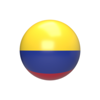bola de bandeira da venezuela esférica. renderização 3D png