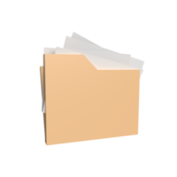 3D Folder. Rendered object illustration png