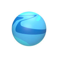 3D-Planet Uranus. gerenderte Objektillustration png