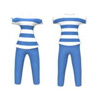 t-shirt ontwerp sjabloon land vlag patroon. uniform ontwerp sjabloon. 3d geven illustratie png