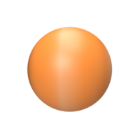 Color gradient sphere. 3d render png