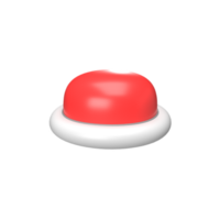 Red button. 3d render png