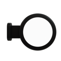 Blank round signboard. 3D signboard mockup on white background. 3D rendering. png