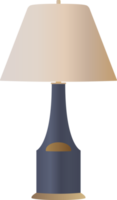 ilustración de lámpara de cama de mesa estética clásica png