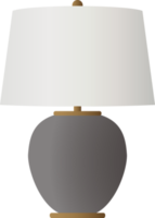 ilustración de lámpara de mesa clásica redondeada png