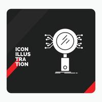 Red and Black Creative presentation Background for Analysis. Search. information. research. Security Glyph Icon vector