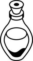 A magic potion bottle linear icon download vector