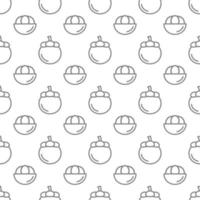 Mangosteen seamless pattern background . vector