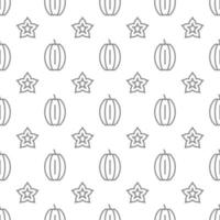Starfruit seamless pattern background . vector