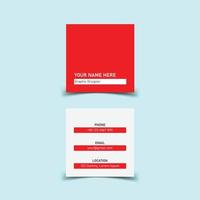 Square business card design vector