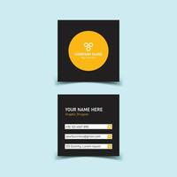 Square business card design vector