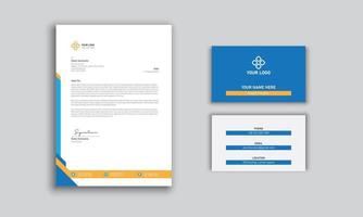 Elegant Business Card With Letterhead design vector