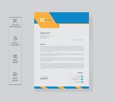 Letterhead design, company and creative letterhead design vector