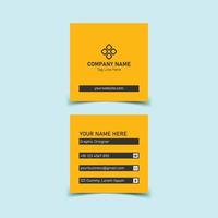 Square business card design vector