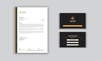 elegante tarjeta de visita con diseño de membrete vector