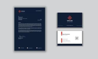 Elegant Business Card With Letterhead design vector