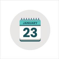 icono de fecha del calendario. icono del día del mes. fecha del programa del evento. hora de la cita. agenda del planificador, calendario del mes de enero y planificador de tiempo. recordatorio del día. icono de vectores