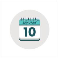 icono de fecha del calendario. icono del día del mes. fecha del programa del evento. hora de la cita. agenda del planificador, calendario del mes de enero y planificador de tiempo. recordatorio del día. icono de vectores