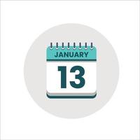 icono de fecha del calendario. icono del día del mes. fecha del programa del evento. hora de la cita. agenda del planificador, calendario del mes de enero y planificador de tiempo. recordatorio del día. icono de vectores