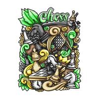 Chess Doodle Vector Illustration