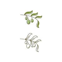 Diseño de ilustración de vector de icono de oliva