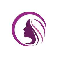 Illustration of woman with beautiful hair vector